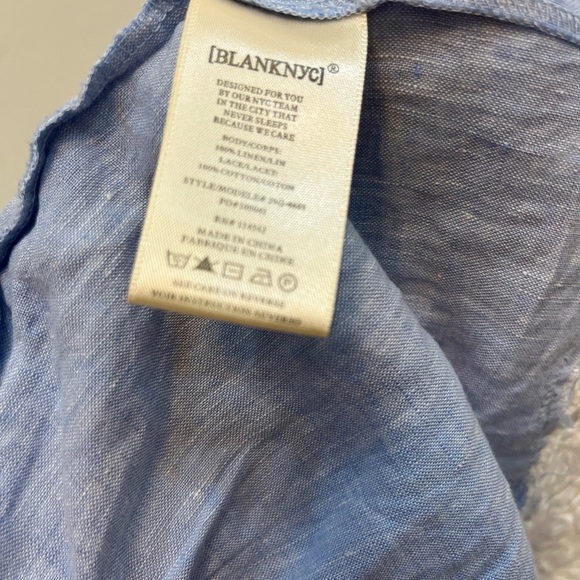 Blank NYC Perfect Strangers Lace Trim Linen Tank Size XS - Picture 7 of 9